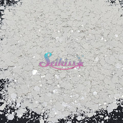 Coco Metallic Chunky Glitter - White Glitter Coco Metallic Chunky Glitter - White Glitter