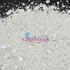 Coco Metallic Chunky Glitter - White Glitter Coco Metallic Chunky Glitter - White Glitter