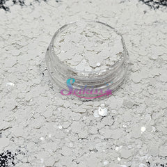 Coco Metallic Chunky Glitter - White Glitter Coco Metallic Chunky Glitter - White Glitter