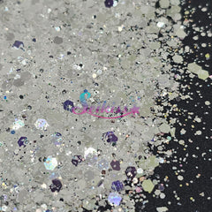 Diamond Metallic Chunky Glitter - White Glitter Diamond Metallic Chunky Glitter - White Glitter