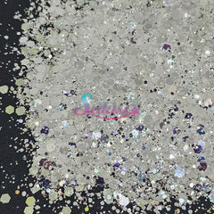 Diamond Metallic Chunky Glitter - White Glitter Diamond Metallic Chunky Glitter - White Glitter