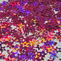 Seikiss Retro Stars Shape Glitter - Pink Glitter Seikiss Retro Stars Shape Glitter - Pink Glitter