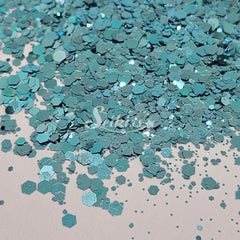 Pacific Blue Metallic Chunky Glitter - Blue Glitter / Aqua Glitter Pacific Blue Metallic Chunky Glitter - Blue Glitter / Aqua Glitter