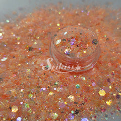 Clementine Iridescent Chunky Glitter - Orange Glitter Clementine Iridescent Chunky Glitter - Orange Glitter