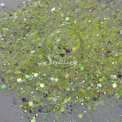 Soft Wasabi Iridescent Chunky Glitter - Green Glitter Soft Wasabi Iridescent Chunky Glitter - Green Glitter
