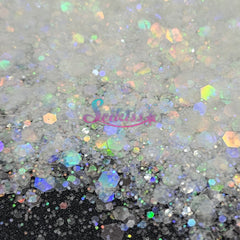 Snow Galaxy Holographic Chunky Glitter - White Glitter Snow Galaxy Holographic Chunky Glitter - White Glitter