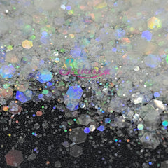 Snow Galaxy Holographic Chunky Glitter - White Glitter Snow Galaxy Holographic Chunky Glitter - White Glitter