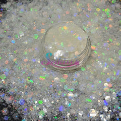 Snow Galaxy Holographic Chunky Glitter - White Glitter Snow Galaxy Holographic Chunky Glitter - White Glitter
