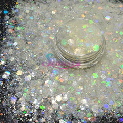 Snow Galaxy Holographic Chunky Glitter - White Glitter Snow Galaxy Holographic Chunky Glitter - White Glitter