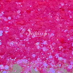 Bright Fuchsia Iridescent Chunky Glitter - Pink Glitter Bright Fuchsia Iridescent Chunky Glitter - Pink Glitter
