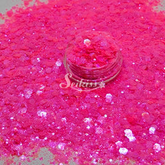 Bright Fuchsia Iridescent Chunky Glitter - Pink Glitter Bright Fuchsia Iridescent Chunky Glitter - Pink Glitter