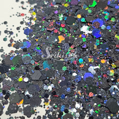 Midnight Galaxy™ Holographic Chunky Glitter - Black Glitter Midnight Galaxy™ Holographic Chunky Glitter - Black Glitter