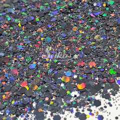 Midnight Galaxy™ Holographic Chunky Glitter - Black Glitter Midnight Galaxy™ Holographic Chunky Glitter - Black Glitter