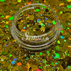 Starlight Galaxy Holographic Chunky Glitter - Gold Glitter Starlight Galaxy Holographic Chunky Glitter - Gold Glitter