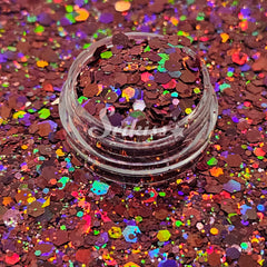 Dark Rose Galaxy Holographic Chunky Glitter - Pink/Copper Glitter Dark Rose Galaxy Holographic Chunky Glitter - Pink/Copper Glitter