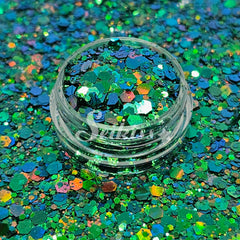 Jade Galaxy Holographic Chunky Glitter - Green Glitter Jade Galaxy Holographic Chunky Glitter - Green Glitter