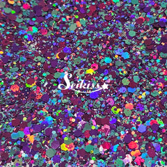 Diva Holographic Chunky Glitter - Purple Glitter Diva Holographic Chunky Glitter - Purple Glitter