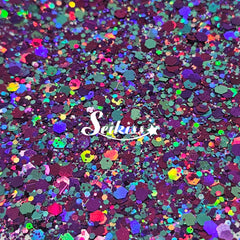 Diva Holographic Chunky Glitter - Purple Glitter Diva Holographic Chunky Glitter - Purple Glitter