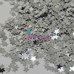 Silver Stars Metallic Shape Glitter - Silver Glitter Silver Stars Metallic Shape Glitter - Silver Glitter