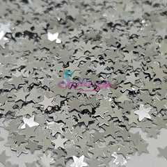 Silver Stars Metallic Shape Glitter - Silver Glitter Silver Stars Metallic Shape Glitter - Silver Glitter