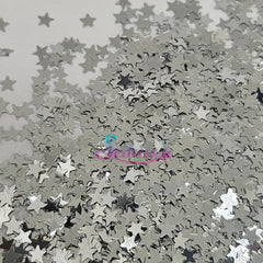 Silver Stars Metallic Shape Glitter - Silver Glitter Silver Stars Metallic Shape Glitter - Silver Glitter