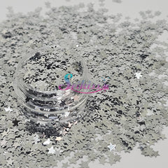 Silver Stars Metallic Shape Glitter - Silver Glitter Silver Stars Metallic Shape Glitter - Silver Glitter