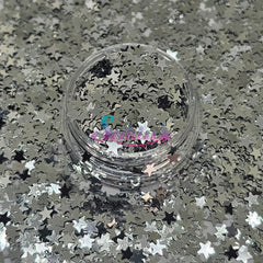 Silver Stars Metallic Shape Glitter - Silver Glitter Silver Stars Metallic Shape Glitter - Silver Glitter