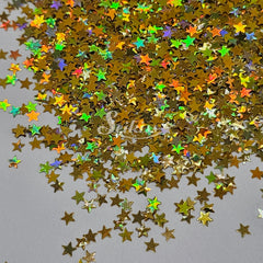 Holographic Gold Stars Shape Glitter - Gold Glitter Holographic Gold Stars Shape Glitter - Gold Glitter