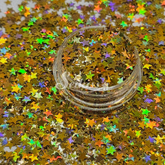 Holographic Gold Stars Shape Glitter - Gold Glitter Holographic Gold Stars Shape Glitter - Gold Glitter