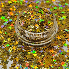 Holographic Gold Stars Shape Glitter - Gold Glitter Holographic Gold Stars Shape Glitter - Gold Glitter