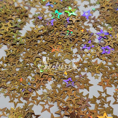 Gold Retro Stars Shape Glitter - Gold Glitter Gold Retro Stars Shape Glitter - Gold Glitter