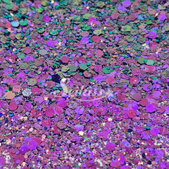 Fantasy Chameleon Chunky Glitter - Purple Glitter / Green Glitter Fantasy Chameleon Chunky Glitter - Purple Glitter / Green Glitter