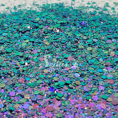 Fantasy Chameleon Chunky Glitter - Purple Glitter / Green Glitter Fantasy Chameleon Chunky Glitter - Purple Glitter / Green Glitter