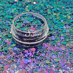 Fantasy Chameleon Chunky Glitter - Purple Glitter / Green Glitter Fantasy Chameleon Chunky Glitter - Purple Glitter / Green Glitter