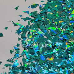 Teal Laser Holographic Flakes Glitter - Teal Glitter Teal Laser Holographic Flakes Glitter - Teal Glitter