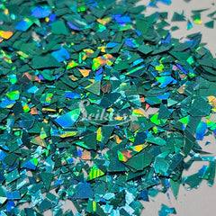 Teal Laser Holographic Flakes Glitter - Teal Glitter Teal Laser Holographic Flakes Glitter - Teal Glitter