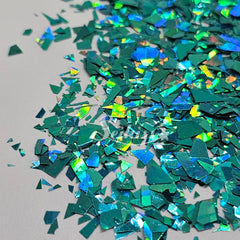 Teal Laser Holographic Flakes Glitter - Teal Glitter Teal Laser Holographic Flakes Glitter - Teal Glitter