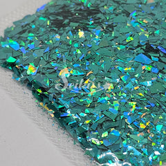 Teal Laser Holographic Flakes Glitter - Teal Glitter Teal Laser Holographic Flakes Glitter - Teal Glitter