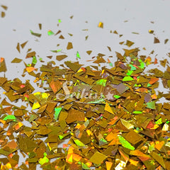 Golden Laser Holographic Flakes Glitter - Gold Glitter Golden Laser Holographic Flakes Glitter - Gold Glitter