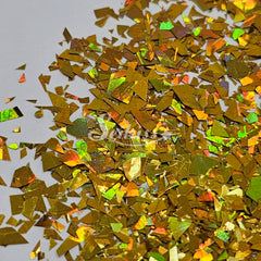Golden Laser Holographic Flakes Glitter - Gold Glitter Golden Laser Holographic Flakes Glitter - Gold Glitter