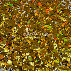 Golden Laser Holographic Flakes Glitter - Gold Glitter Golden Laser Holographic Flakes Glitter - Gold Glitter