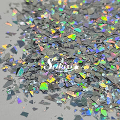 Silver Laser Holographic Flakes Glitter - Silver Glitter Silver Laser Holographic Flakes Glitter - Silver Glitter