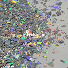 Silver Laser Holographic Flakes Glitter - Silver Glitter Silver Laser Holographic Flakes Glitter - Silver Glitter