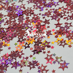 Rose Gold Retro Stars Shape Glitter - Pink Glitter Rose Gold Retro Stars Shape Glitter - Pink Glitter