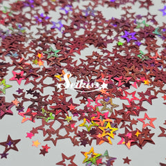 Rose Gold Retro Stars Shape Glitter - Pink Glitter Rose Gold Retro Stars Shape Glitter - Pink Glitter