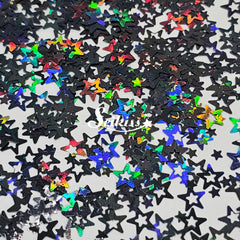 Black Retro Stars Shape Glitter - Black Glitter Black Retro Stars Shape Glitter - Black Glitter