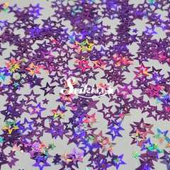 Purple Retro Stars Shape Glitter - Purple Glitter Purple Retro Stars Shape Glitter - Purple Glitter