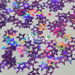 Purple Retro Stars Shape Glitter - Purple Glitter Purple Retro Stars Shape Glitter - Purple Glitter