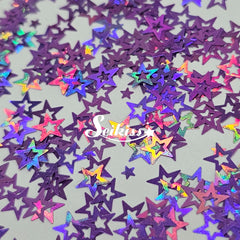 Purple Retro Stars Shape Glitter - Purple Glitter Purple Retro Stars Shape Glitter - Purple Glitter