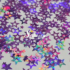 Purple Retro Stars Shape Glitter - Purple Glitter Purple Retro Stars Shape Glitter - Purple Glitter